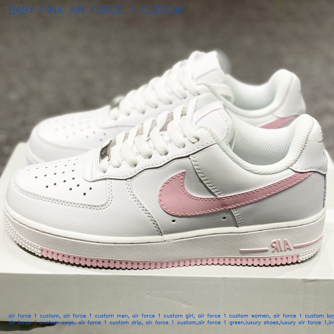 Baby Pink Air Force 1 Custom Perfect Gift Air Force Etsy