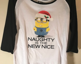 christmas shirt naughty is the new nice despicable me minion assorted sizes - Minion Christmas Shirt christmas shirt naughty is the new nice despicable me minion assorted sizes - Minion Christmas Shirt