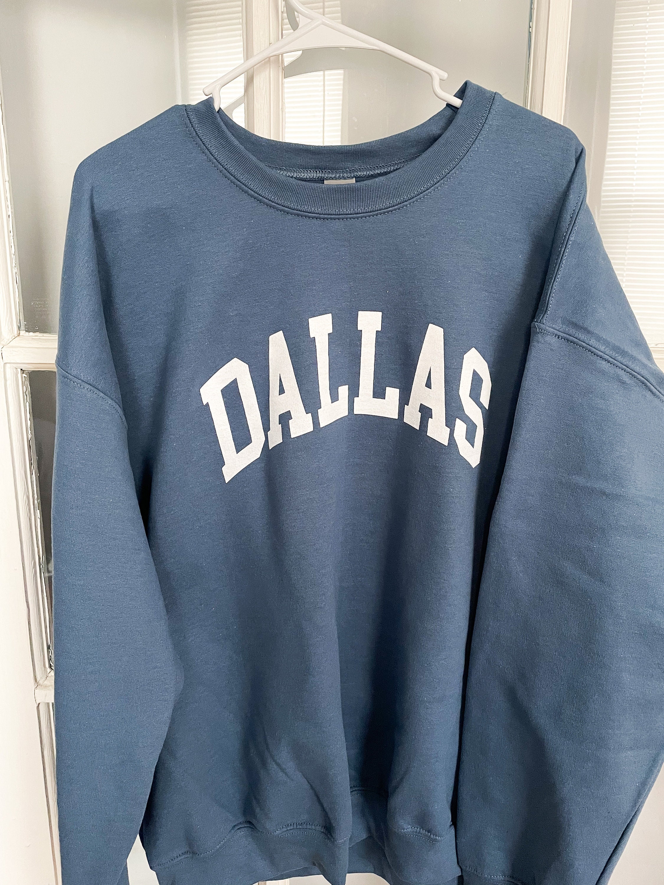 Dallas Crewneck Collegiate Crewneck Dallas Sweatshirt | Etsy