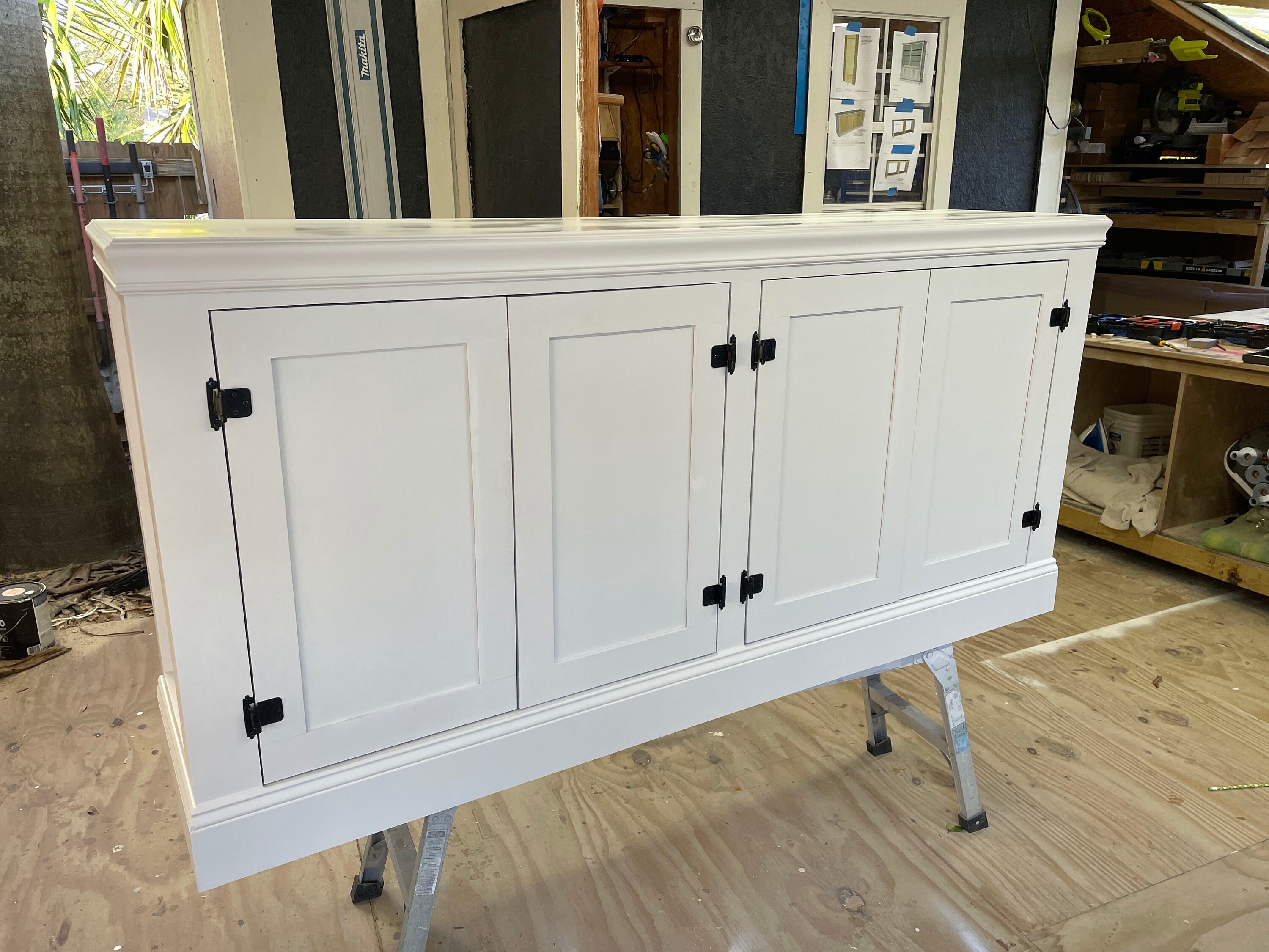 Large TV Stand White Shaker Entertainment Center TV Console Etsy