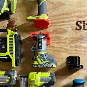 Ryobi ONE+ Wall Rack 3-Pack | 3D Printed Shop Organizer image 3