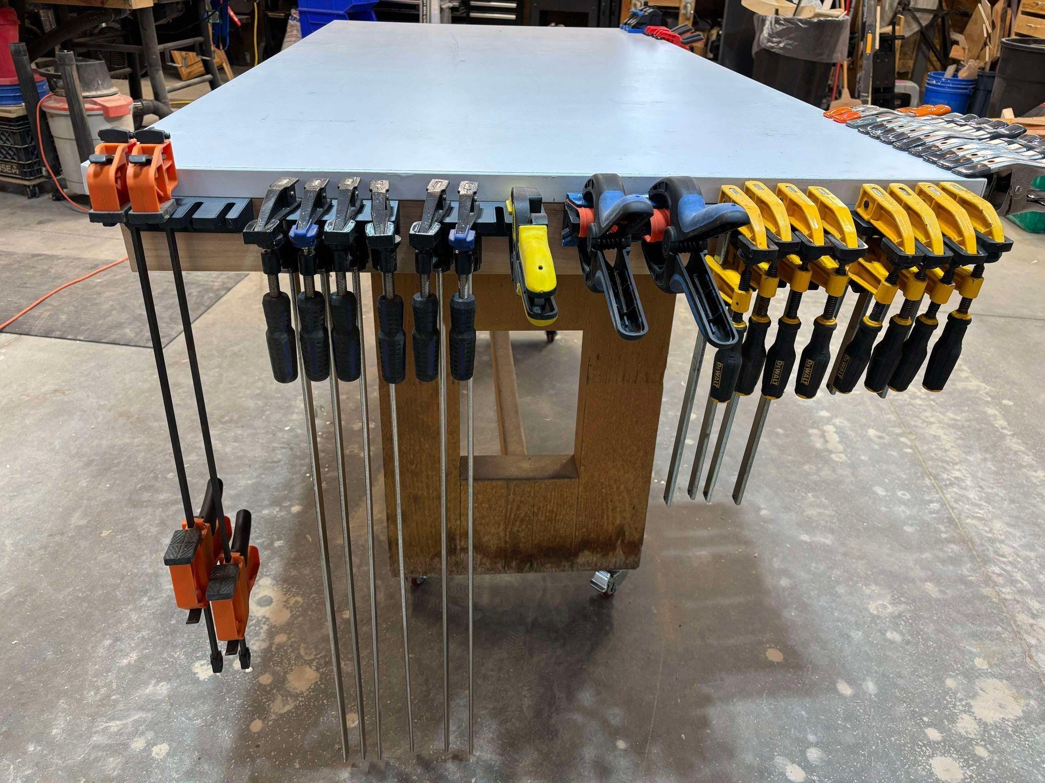 Quick Access Clamp Storage Rack for Garage & Shops