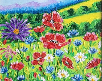 Meadow of wild flowers.