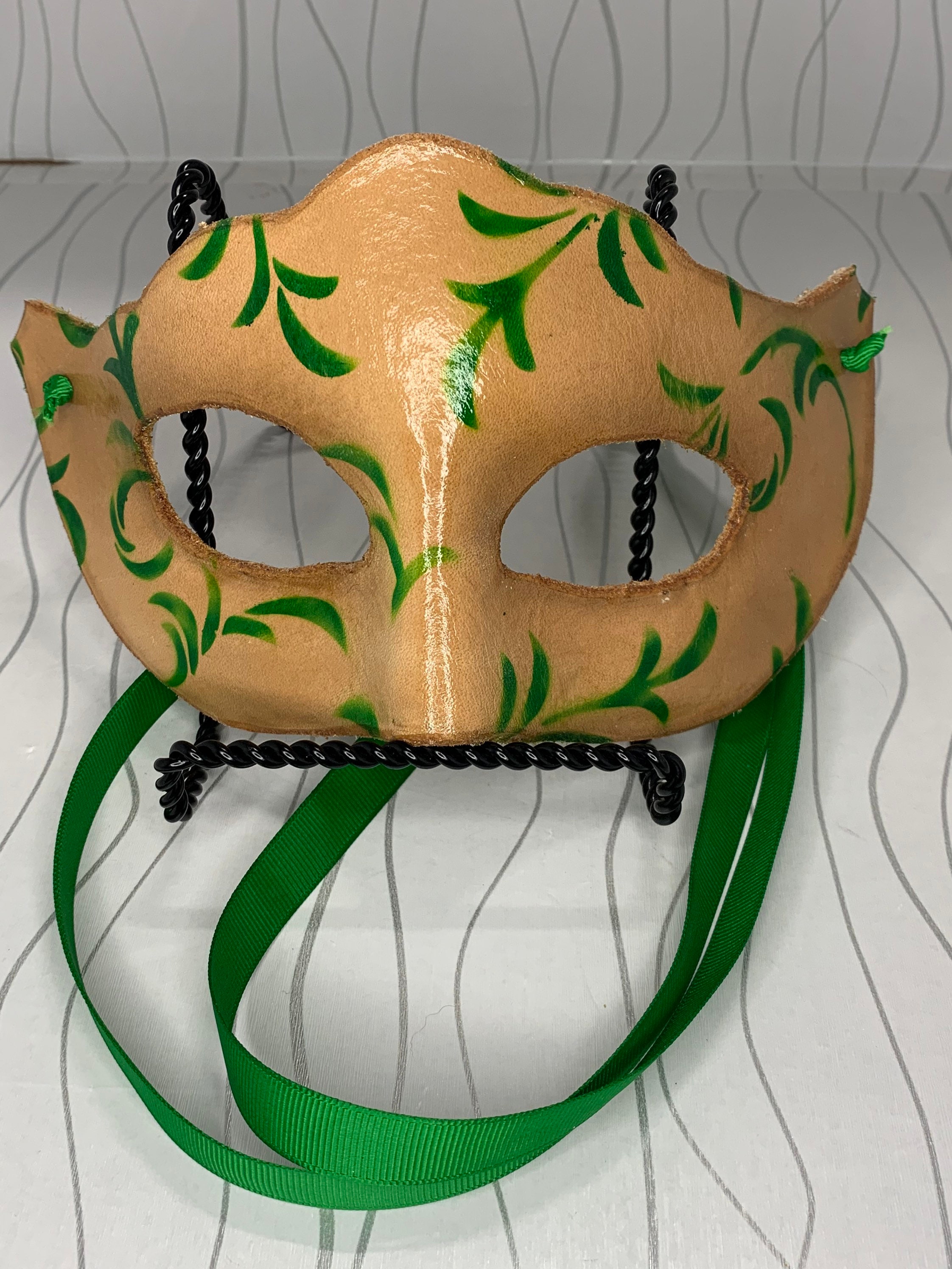 Handmade Leather Mardi Gras Masquerade Mask Etsy