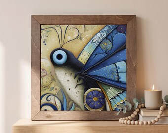 Butterfly Wood Sign | Freestanding Shelf Sitter & Wall Art | Whimsical Garden Decor | Nature Lover Gift | Floral Shelf Art