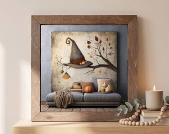 Witch Hat Wood Sign | Freestanding Shelf Sitter & Wall Art | Halloween Decor | Halloween Lover Gift | Autumn Shelf Decor