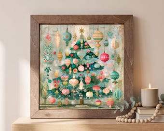 Christmas Tree Wood Sign | Freestanding Shelf Sitter & Wall Art | Holiday Decor | Christmas Gift | Vintage Shelf Art