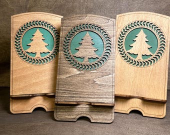 Christmas Tree Phone Stand SVG: Laser Cut File (Digital Download)