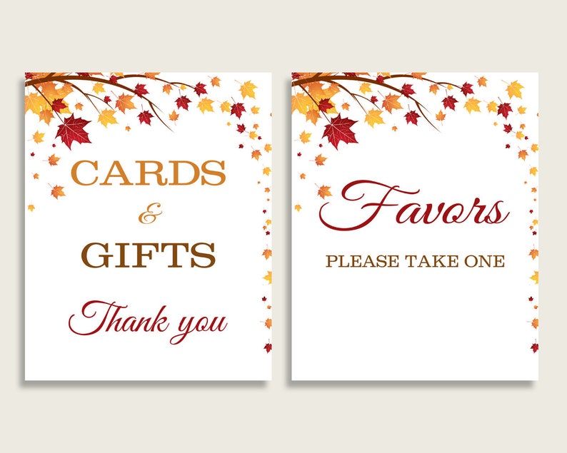 Table Signs Bridal Shower Table Signs Fall Bridal Shower Table Etsy