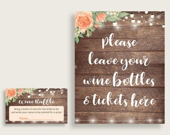 Wine Raffle Bridal Shower Wine Raffle Rustic Bridal Shower Wine Raffle Bridal Shower Flowers Wine Raffle Brown Beige party decor party SC4GE