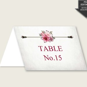 Deer Antlers Food Tent Cards Printable, Pink Gray Table Tent Place Cards Editable, Bridal Shower Food Labels, Name Cards, Instant MVR4R