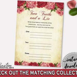 Two Truths And A Lie Bridal Shower Two Truths And A Lie Vintage Bridal Shower Two Truths And A Lie Bridal Shower Vintage Two Truths XBJK2