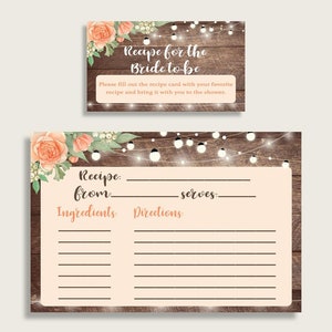 Recipe For The Bride To Be Bridal Shower Recipe For The Bride To Be Rustic Bridal Shower Recipe For The Bride To Be Bridal Shower SC4GE