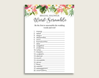 luau word scramble etsy