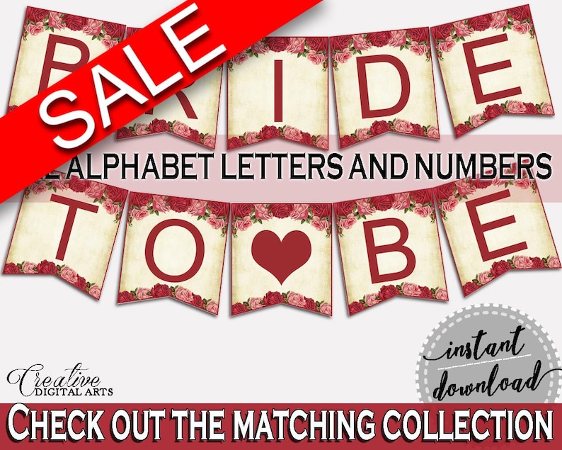 Banner Bridal Shower Banner Vintage Bridal Shower Banner Etsy