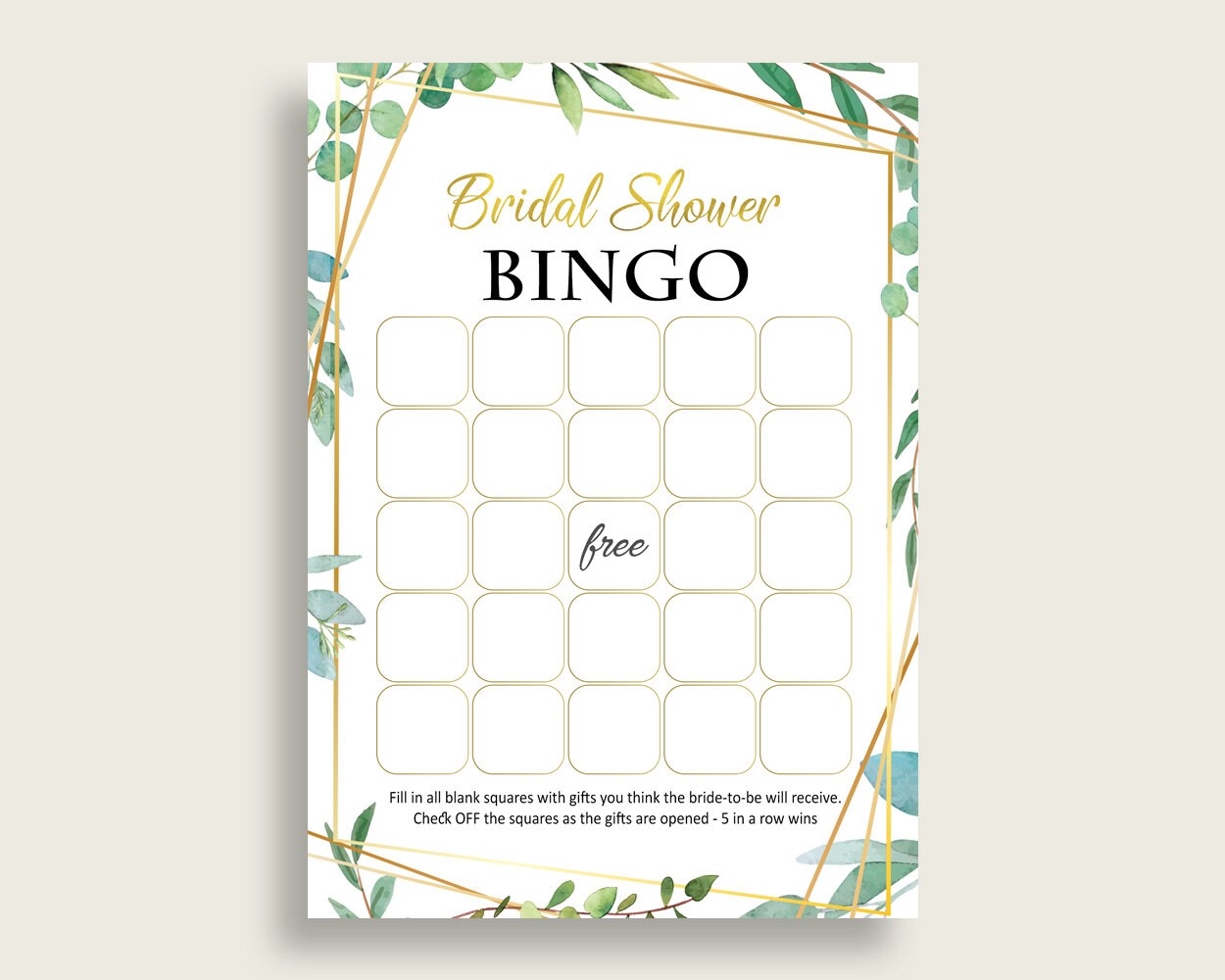 greenery-bridal-shower-blank-bingo-game-cards-printable-bridal-shower-bingo-gift-game-green-gold-instant-download-geometric-9goy4-etsy for Bridal Shower Bingo Cards Printable Free Greenery Bridal Shower Blank Bingo Game Cards Printable, Bridal Shower Bingo Gift Game Green Gold, Instant Download, Geometric 9GOY4 - Etsy for Bridal Shower Bingo Cards Printable Free