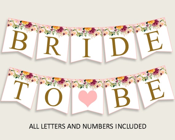 Bride To Be Printable Banner