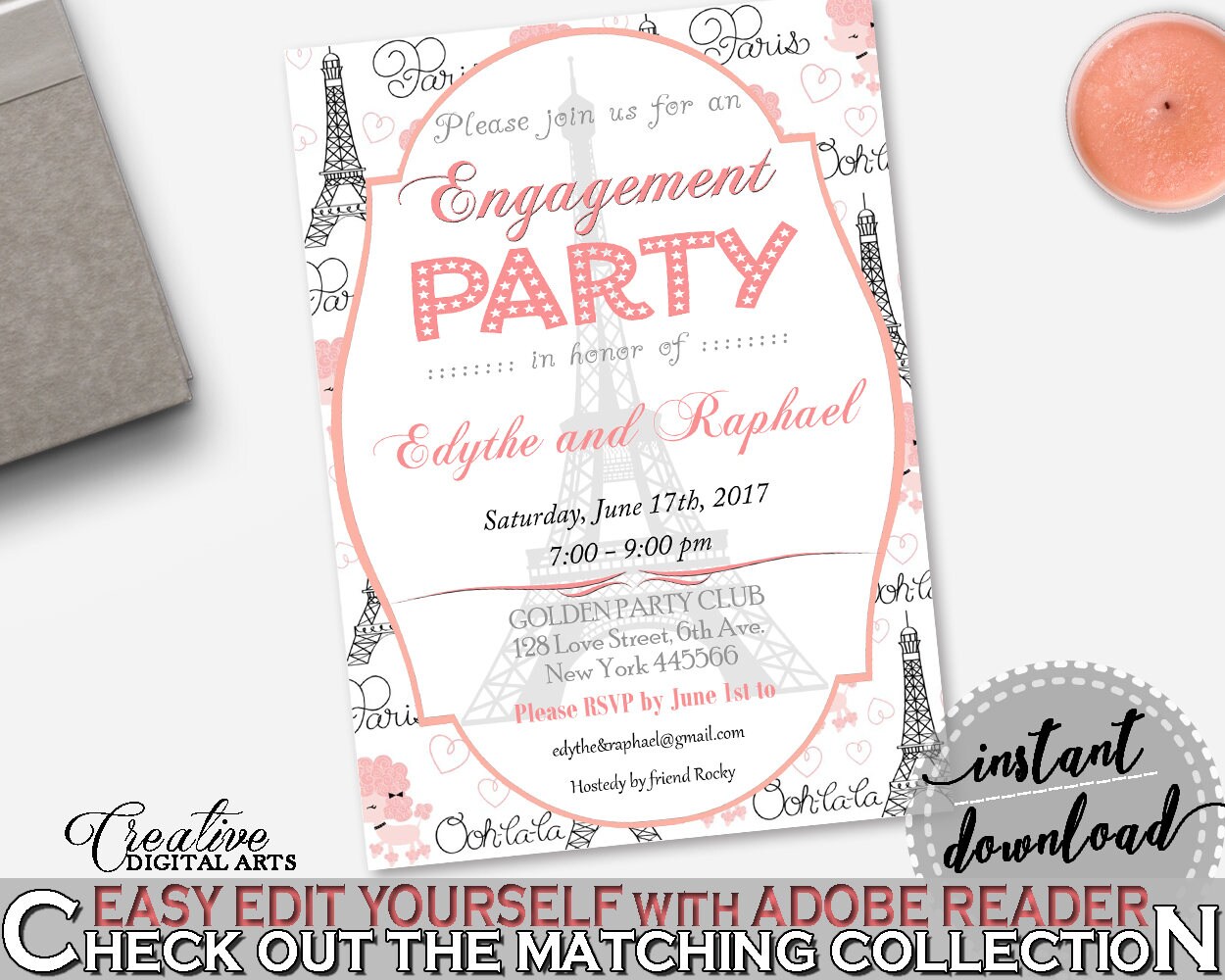Engagement Party Invitation Bridal Shower Engagement Party | Etsy