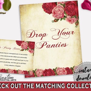 Drop Your Panties Bridal Shower Drop Your Panties Vintage Bridal Shower Drop Your Panties Bridal Shower Vintage Drop Your Panties Red XBJK2