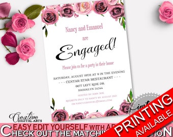 Engagement Invitation Bridal Shower Engagement Invitation Floral Bridal Shower Engagement Invitation Bridal Shower Floral Engagement BQ24C