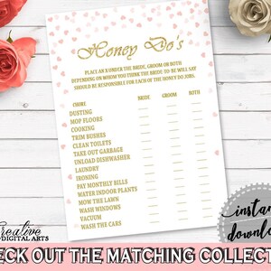 Honey Do List Bridal Shower Honey Do List Pink And Gold Bridal Shower Honey Do List Bridal Shower Pink And Gold Honey Do List Pink XZCNH