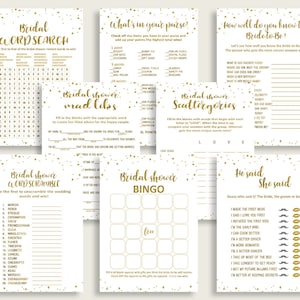 Games Bridal Shower Games Gold Bridal Shower Games Bridal Shower Gold Games Gold White party ideas pdf jpg shower celebration G2ZNX