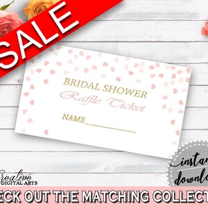 Raffle Ticket Bridal Shower Raffle Ticket Pink and Gold Bridal Shower ...