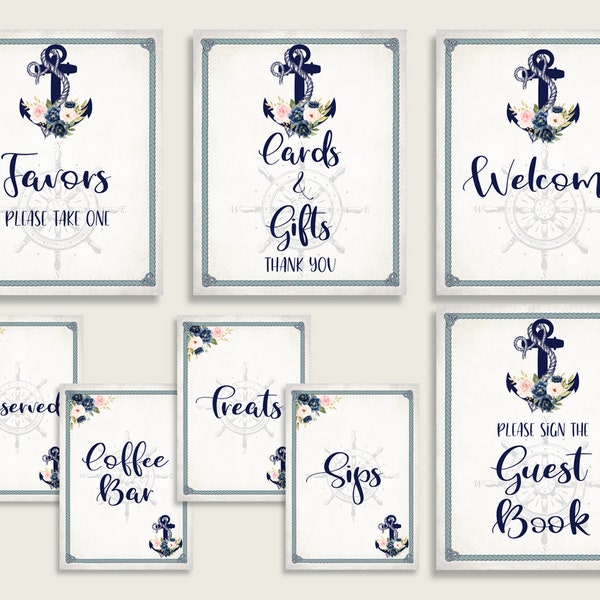 Nautical Bridal Shower Decorations - Etsy