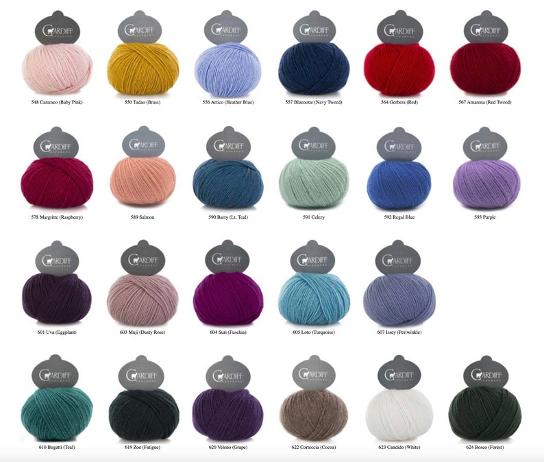 DK Weight Navy Cashmere Yarn, Cardiff Cashmere Classic, 324 Ocean (Denim Tweed), Mongolian Italian Spun Cashmere#D8 image 5