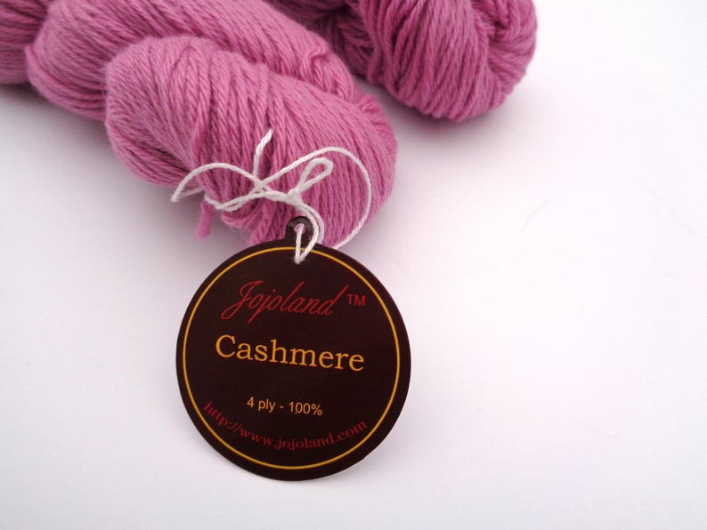 Pure Cashmere Sport Weight Yarn, Rosebloom Pink, C1330, 4 Ply Sport Weight, Knitting & Crochet