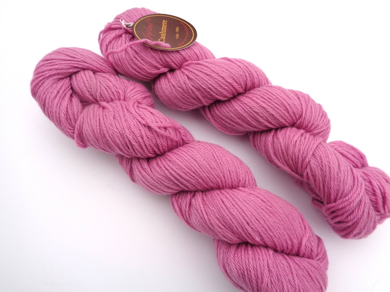 Pure Cashmere Sport Weight Yarn, Rosebloom Pink, C1330, 4 Ply Sport Weight, Knitting & Crochet