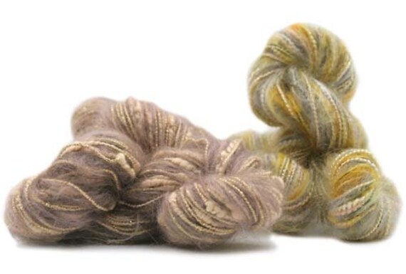 Aran Mohair Sparkly Mix Yarn, Art Designer, Trendsetter Dune, Soft Fluffy Fun, Chose Your Color! Discontinued, #D8