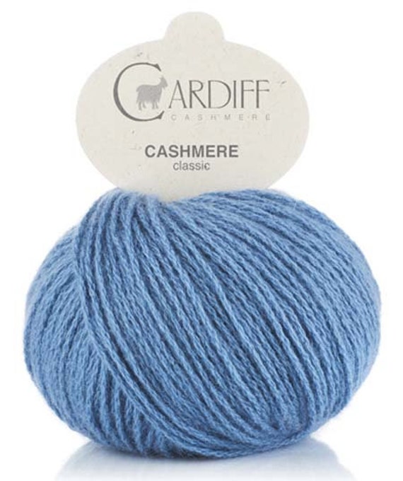 Cardiff Cashmere Classic, 546 Hoshi Dusty Denim Blue, DK Weight