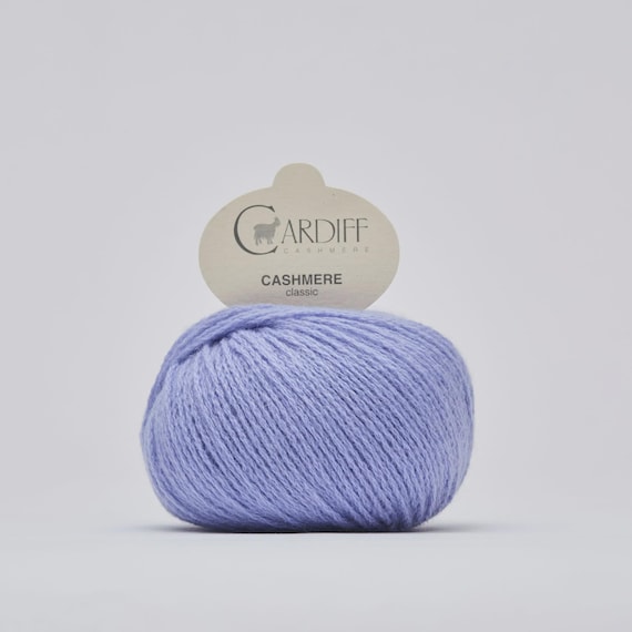 Cardiff Cashmere Classic,  748 Lilly (Sky) Periwinkle Blue, DK Weight Cashmere, Mongolian Cashmere, Italian Spun Cashmere #D8