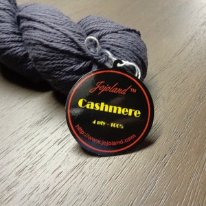 Sport weight Cashmere Yarn, Dark Grey, Jojoland Cashmere 4-ply, Pure 100% Cashmere Yarn for Knitting and Crochet