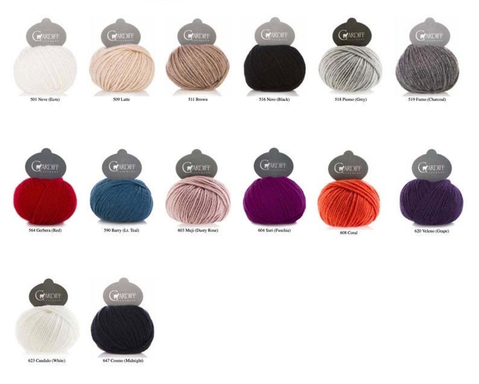 Worsted Weight Cashmere Yarn Cardiff Large Berry A Light Etsy