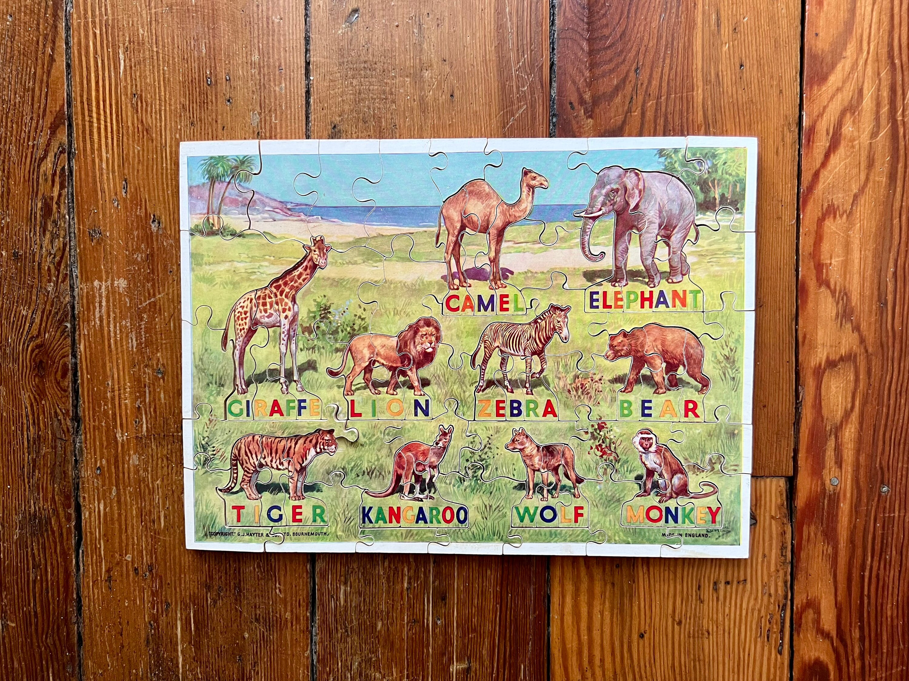 Victory Wild Animal Spelling Puzzle Vintage Wooden Childrens - Etsy Victory Wild Animal Spelling Puzzle Vintage Wooden Childrens - Etsy