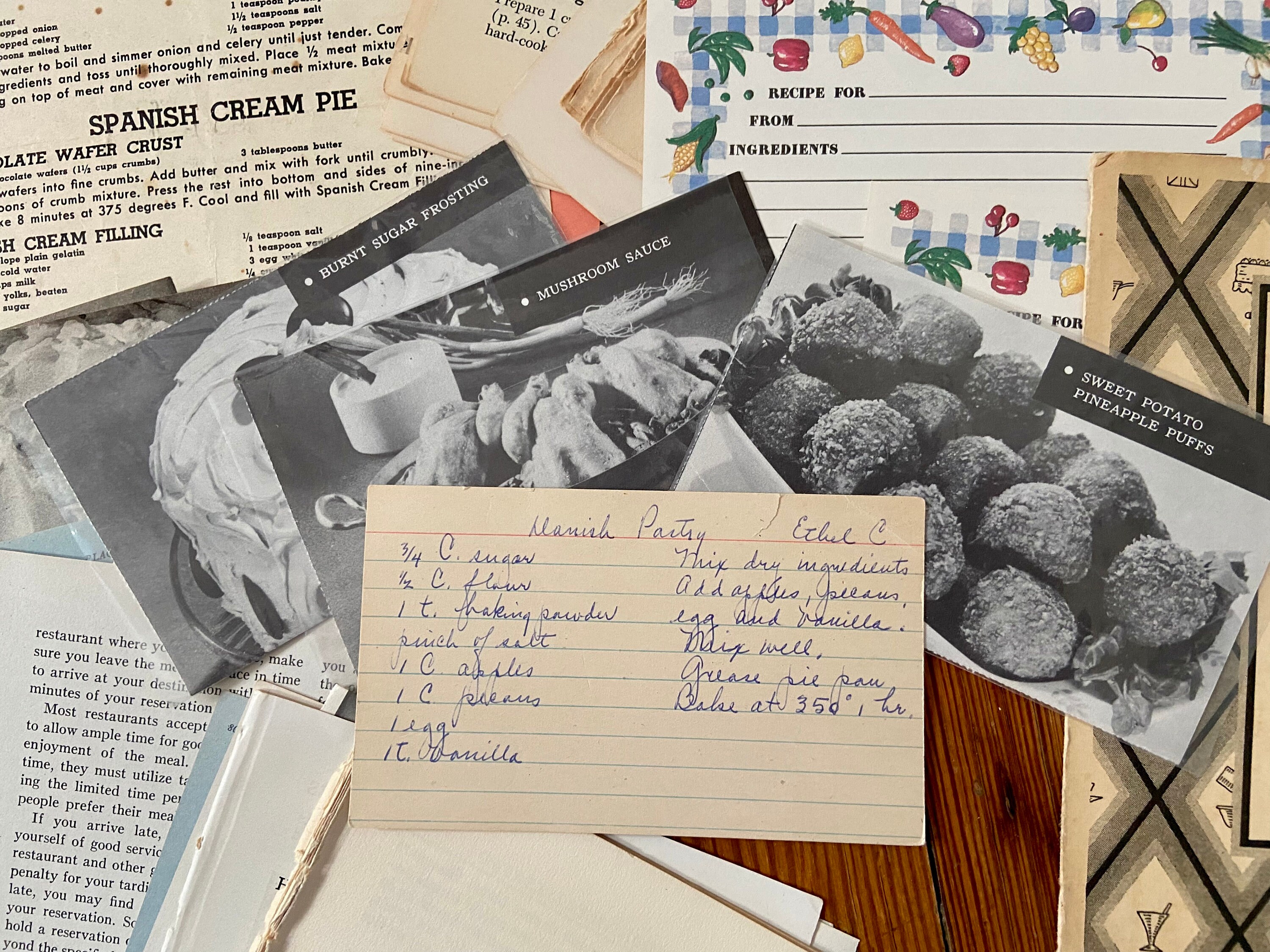 Vintage Cooking Ephemera Bundle Old Recipes Etsy