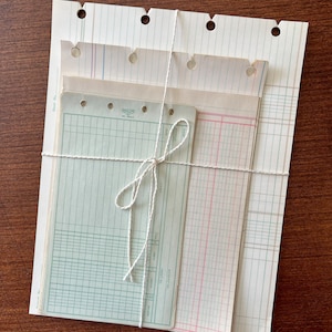 Vintage Ledger Paper Ephemera: 1900s-1950s Junk Journal Supplies