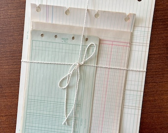 Vintage Ledger Paper Ephemera Bundle 1900s-1950s Junk Journal Supplies