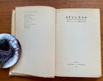 Success, A.A. Milne Play: 1923 First Edition, Book Collector
