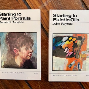 Two Painting Books, Starting to Paint Portraits and Starting to Paint in Oils, 1966 How-to Art Books, Painting Techniques for Artists Gift