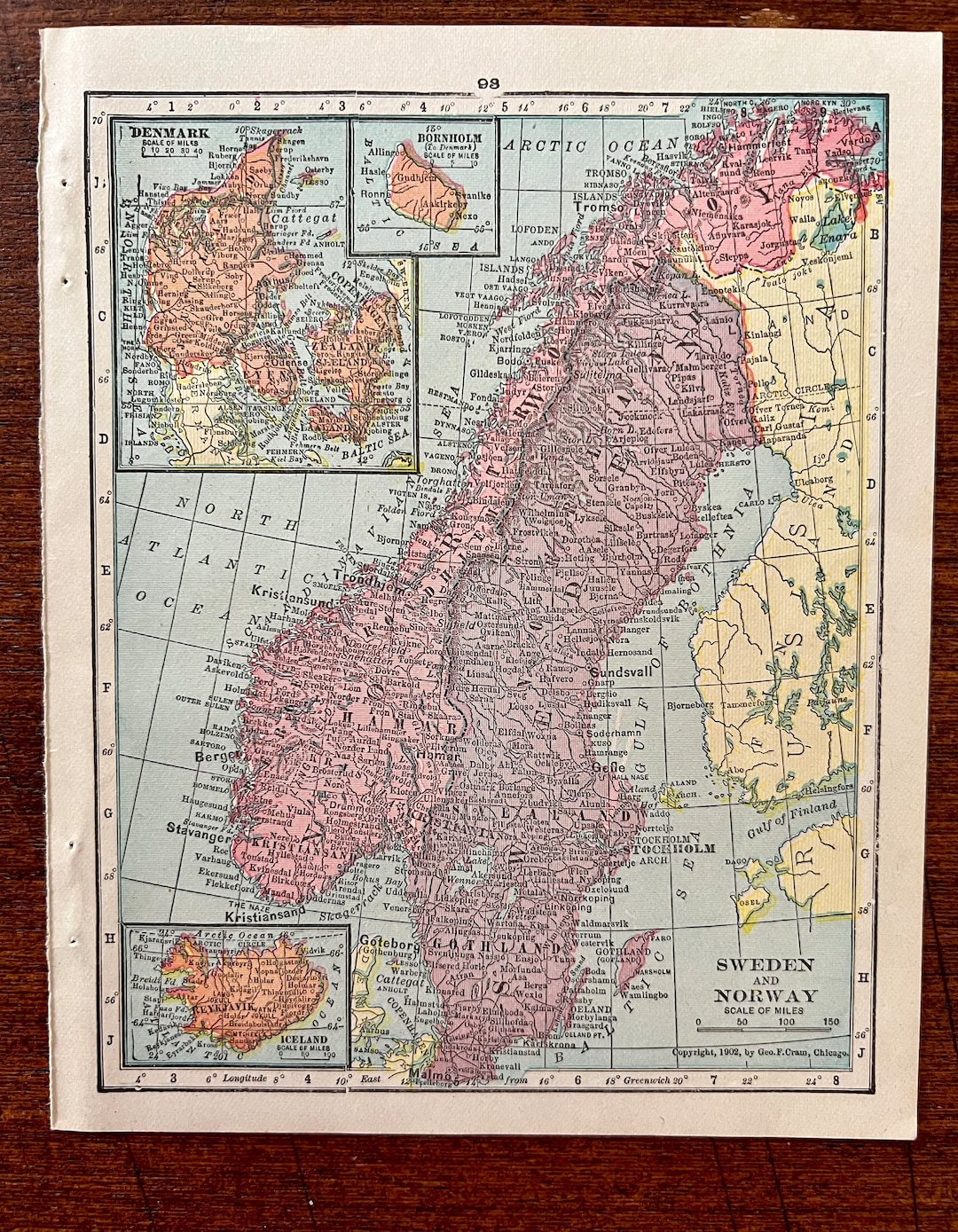 1905 Antique Map Of Sweden Norway Russia Cram s Atlas Wall Art Etsy 1905-antique-map-of-sweden-norway-russia-cram-s-atlas-wall-art-etsy