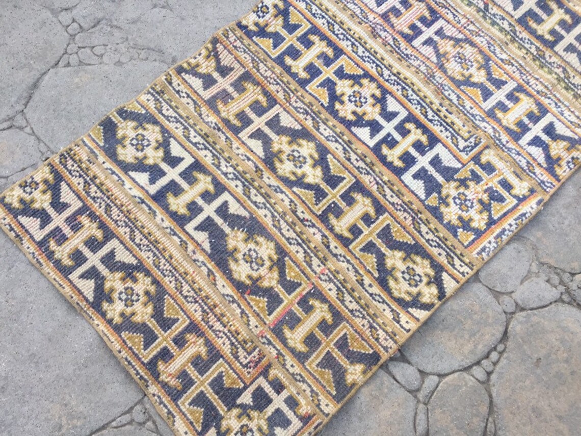 Vintage Turkish Area Rug Patchwork Carpet 2'7 X Etsy