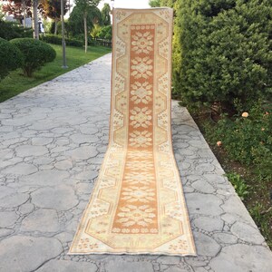 Vintage Turkish Rug Runner: Handwoven Wool Hallway Rug (2’5&quot; X 12’2” ft)