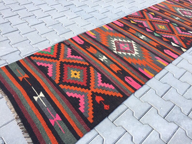 Pink Runner Rug Kitchen Runner Rug Pink Home Decor Kilim Etsy