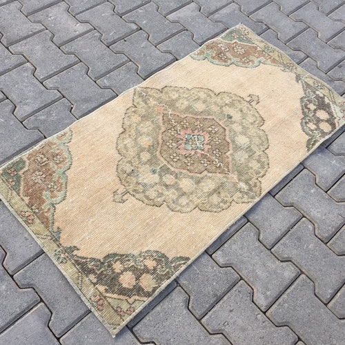 FREE Shipping!!! Tribal Rug, Turkish Motifs Rug, Carpet shops Rug, Wool Rug, Vintage Carpet Rug, Home Living, Handwoven 57 X 112 Cm / 23” X 44”