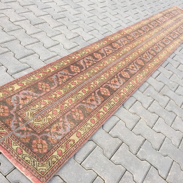 FREE Shipping! Carpet rug, Narrow Rug Runner, Runner Rug, 61 X 400 Cm / 2’ X 13’1” feet Long Rug Runner, Faded rug, Home living, Housewares