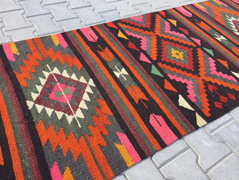 Pink Runner Rug Kitchen Runner Rug Pink Home Decor Kilim Etsy