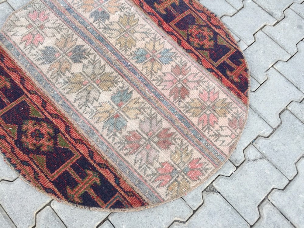 Bohemian Round Rug, Patchwork Rug,rug for Bathroom, Carpet Rug, Country ...